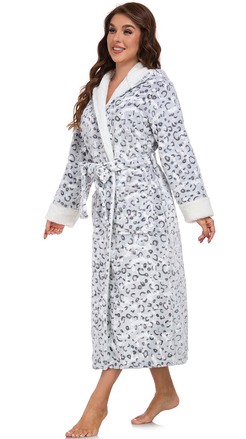 RONGTAI Ladies Long Fleece Bathrobe Meifu Market