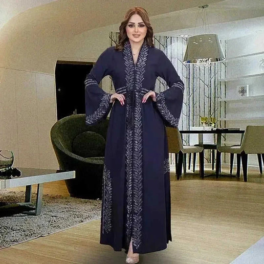 long-sleeve abaya dress | breathable cotton fabric | plus size prayer gown | ultrasonic cleaning