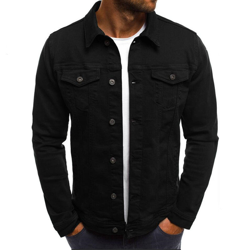 Casual Men Jacket Denim Button Shirt Meifu Market