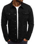 Casual Men Jacket Denim Button Shirt Meifu Market