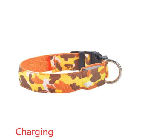 Camouflage pet supplies luminous dog collar Meifu Market