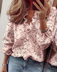 European and American new long-sleeved ruffled shirt Meifu Market