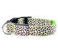 LED Dog Collar Safety Adjustable Nylon Leopard Pet Collar Meifu Market