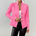 Women's Blazer Jacket Suit Coat Single-breasted Stand Collar Tops Slim Outerwear Temperament Office Jacket Meifu Market