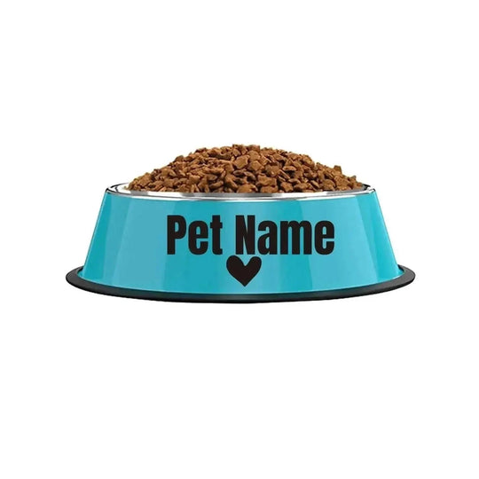 Customizable Stainless Steel Dog Bowl, Non-Slip Pet Food and Water Bowl with Personalized Name for Dogs Red-crown - availa...