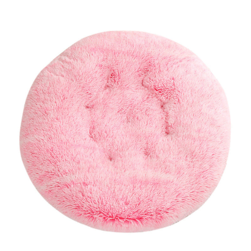 Round Pet Mat Dog Bed Plush Warm Sleep Dog Bed Cathouse Doghouse Meifu Market