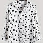 long sleeve polka dot shirt | cotton blend casual shirt | mens button down shirt | ultrasonic cleaning