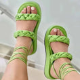 strappy sandals for women | candy color flats | woven summer shoes | energy saving