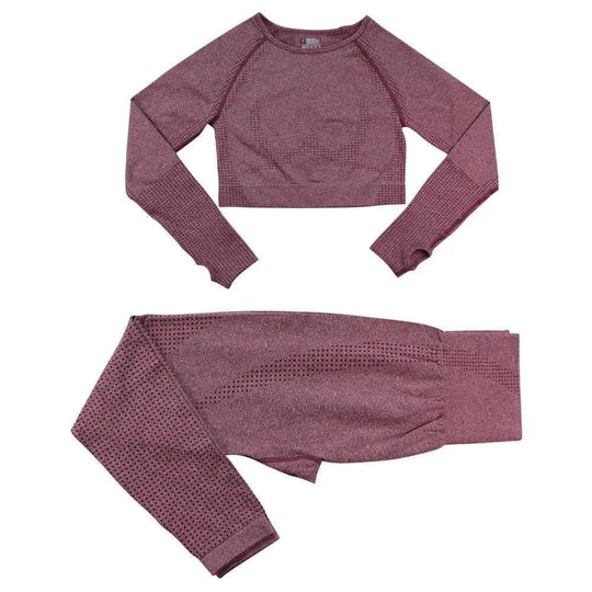 Seamless Knitted Dot Yoga Suit For Women Meifu Market