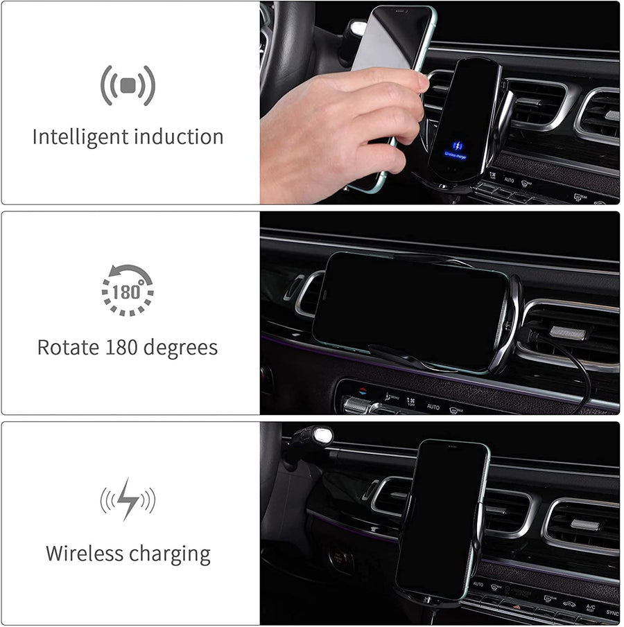 30W Car Wireless Charger Automatic Magnetic Chargers Mount Phone Holder Air Vent for iPhone 14 13 12 11 8 Samsung Fast Charging - Meifu Market