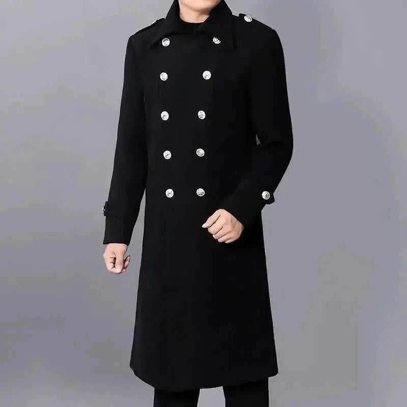 Autumn And Winter New Slim-fit Wool Coat Men's Coat 2XL - close-up detail of fkznpj wool coat vest undershirt female fall ...