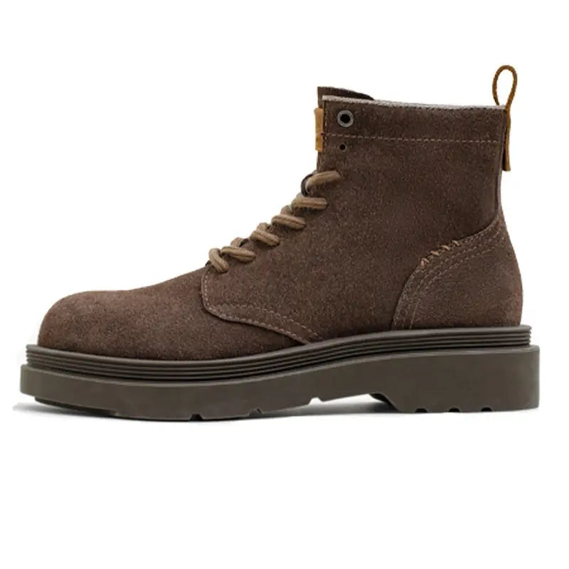 Men's Casual Retro Platform Middle High Top Suede Martin Boots Meifu Market