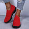 breathable knit fabric shoes | lightweight walking sneakers women | slip-on running flats | ultrasonic cleaning
