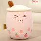 Cute Fruit Drink Plush Stuffed Soft Strawberry Milk Tea Plush Boba Tea Cup Toy Bubble Tea Pillow Cushion Kids Gift Meifu Market