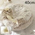 2-in-1 Dog & Cat Bed - Round Plush Warm Winter Pet House Meifu Market