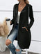 Personality Street Zip Hooded Long Velvet Lining Sweatshirt Meifu Market