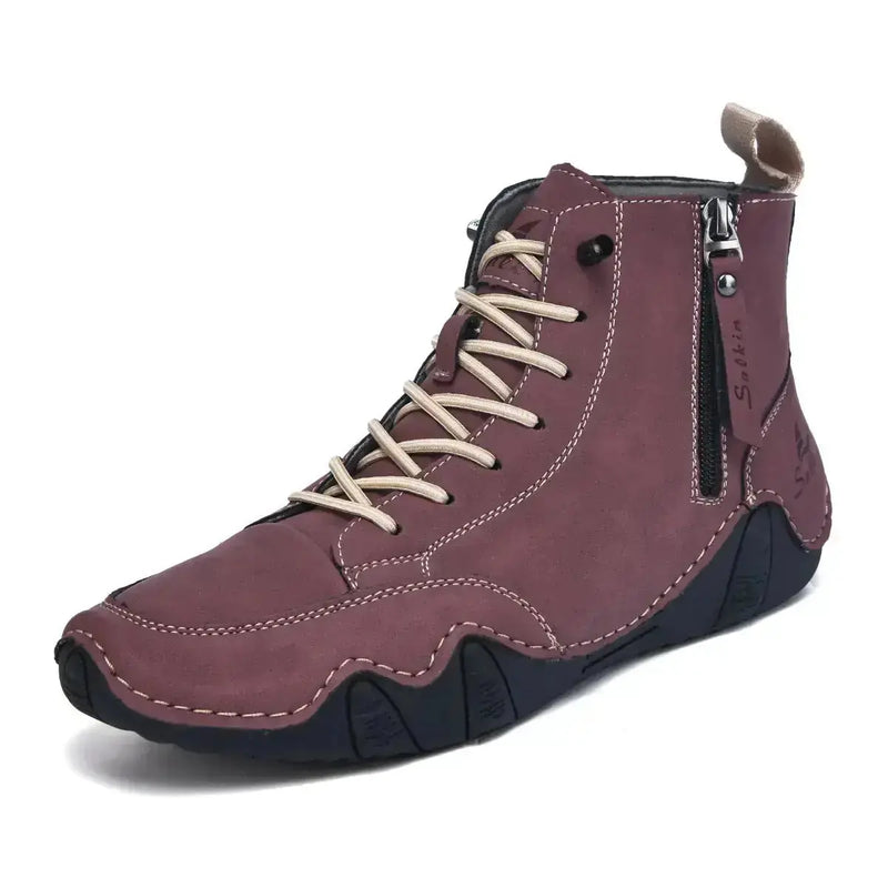 Men's High-top Handmade Leisure Ankle Boots Meifu Market
