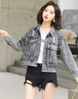 Denim Loose Jjacket Chic Denim Jacket Was Thin College Style Meifu Market