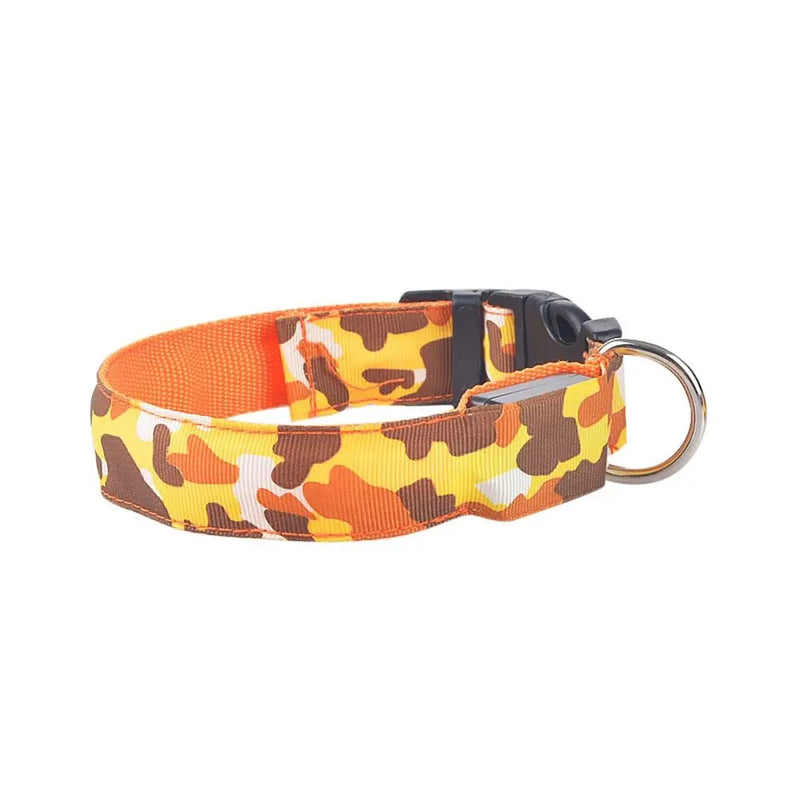 Camouflage pet supplies luminous dog collar Meifu Market