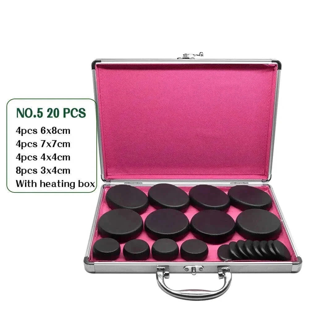 hot stone massage kit | portable stone heater box | basalt stones for massage | energy saving