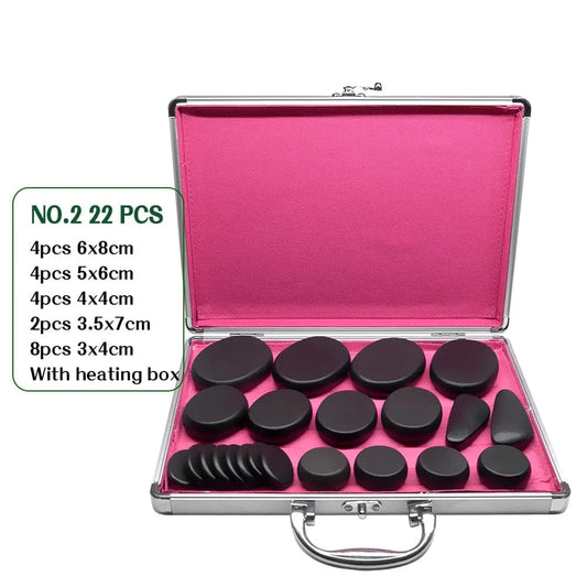 Tontin Hot Stone Massage Set Heater Box Relieve Stress Back Pain