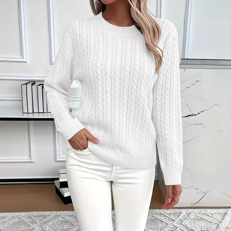 Versatile Fashion Classic Twist Round Neck Sweater Meifu Market