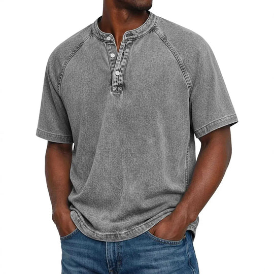 Distressed Crewneck Short-sleeve T-shirt XL - side view showing details