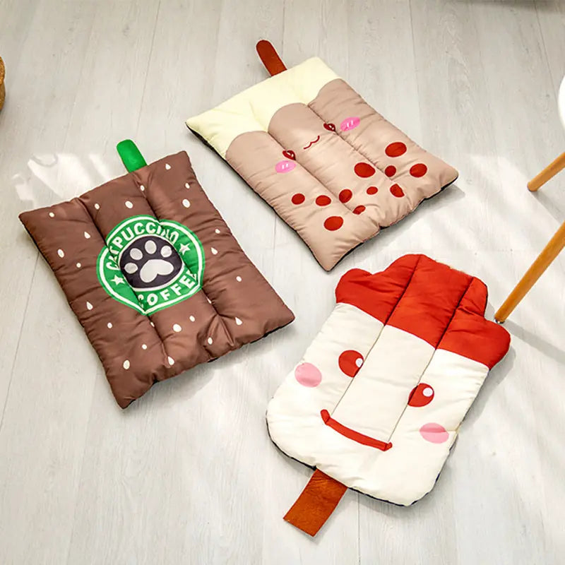 Dog Cooling Mat Pet Beds Cat Rug Ice Silk Pet Self Cooling Pad Blanket Summer Washable Oxford Farbric Cooling Down Summer Fruit Meifu Market