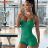 Spaghetti Strap Shorts Jumpsuit Sports Yoga Workout Tight Romper Women Fashion Fitness Sportwear Meifu Market