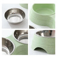 Double Pet Bowls Dog Food Water Feeder Stainless Steel Pet Drinking Dish Feeder Cat Puppy Feeding Supplies Small Dog Accessories Meifu Market