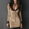 Women's Sexy V-Neck Bodycon Short Dress With Lace Trim And Button Details Long Sleeve Spring Summer Mini Dress Meifu Market