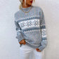 Half Turtleneck Snowflake Sweater Women Meifu Market