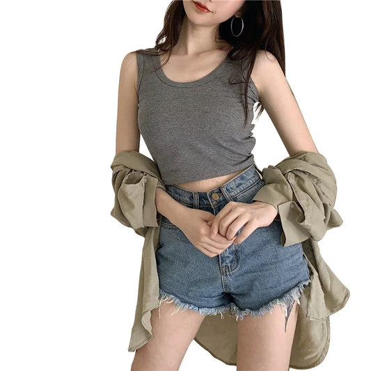 Slim Fit Tight Crop Vest for Women – Trendy and Comfortable