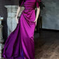 stretch chiffon fabric | floor length maxi dress | puff sleeve evening gown | energy saving