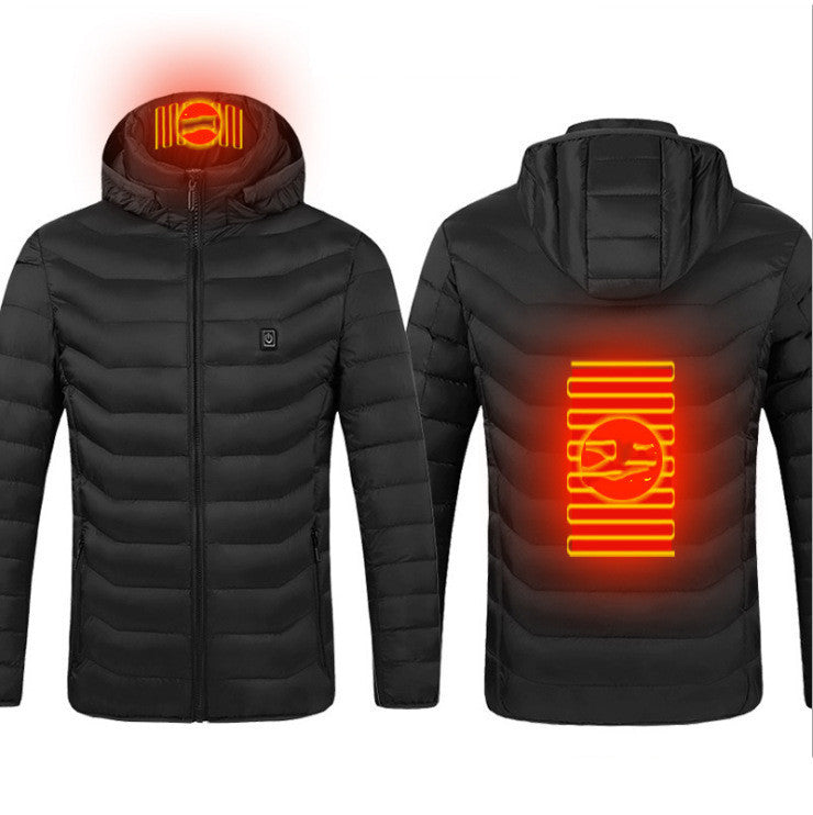 New Heated Jacket Coat USB Electric Jacket Cotton Coat Heater Thermal Clothing Heating Vest Men's Clothes Winter Meifu Market