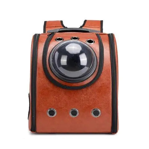 Leather pet carry backpack capsule Meifu Market