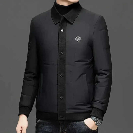 round hem jacket | polyester blend fabric | lightweight winter coat | energy saving