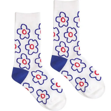 Cute cartoon flower socks cotton girl in stockings