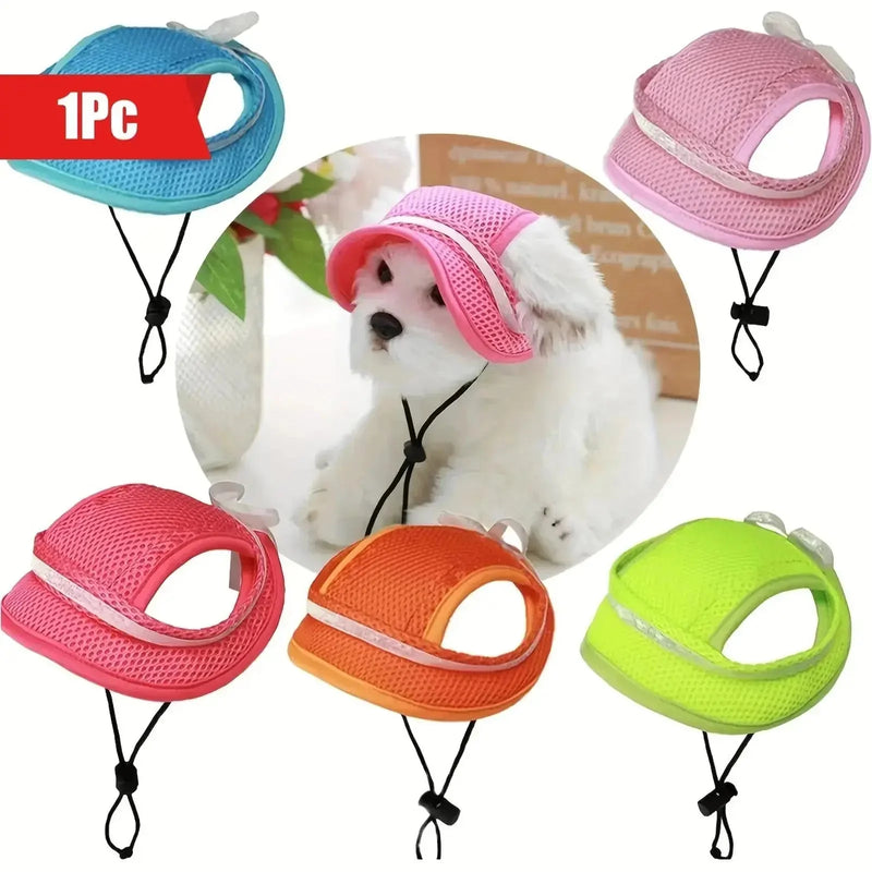 adjustable pet sun hat | uv protection for dogs | sun hat for cats | energy saving