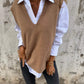 Women's V-neck Knitted Sweater Vest Meifu Market