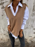 Women's V-neck Knitted Sweater Vest Meifu Market