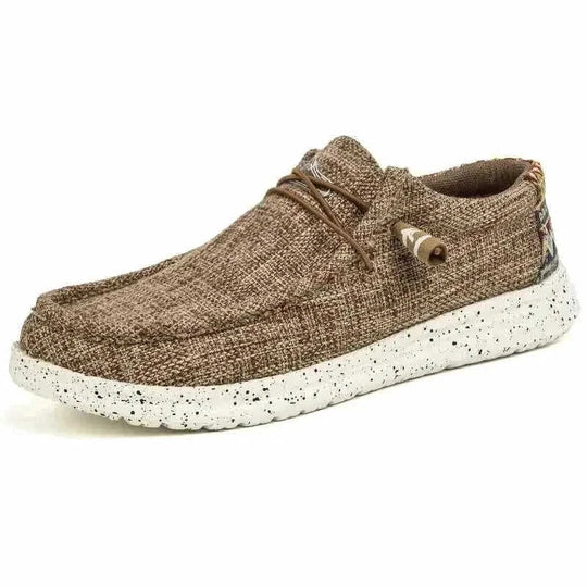 canvas slip-on loafers | breathable fabric shoes | lightweight casual footwear | ultrasonic cleaning