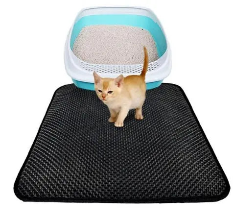 Double Layer Litter Cat Bed Pads Pet Cat Litter Mat Trapping Pets Litter Box Mat Pet Product Bed For Cats House Clean Mat Meifu Market