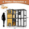 GO Large Cat Catio 4 Tiers Cat Enclosure For Outdoor, Cat House Weatherproof Attached To Window For Multiple Cats With Pla...