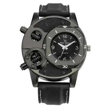 V8 Men’s Sport Watch – Silicone Strap Quartz Wristwatch, 43mm, 105g