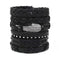 genuine leather bracelet | adjustable woven bracelet | multi-layer charm bracelet | energy saving