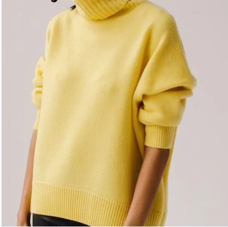 Women's Long-sleeved Pullover Solid Color Sweater Meifu Market