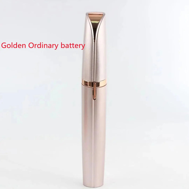 painless facial hair remover | 18k gold plated trimmer | waterproof electric eyebrow shaper | energy saving