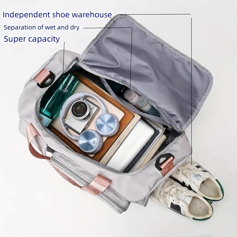 large capacity duffle bag | waterproof travel bag | lightweight gym bag | energy saving