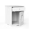 Cat Litter Box Enclosure - Wooden Furniture Side Table with Hidden Storage White - complete package contents